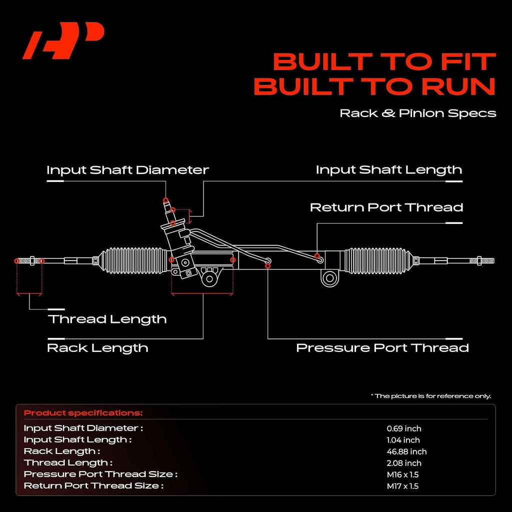 A-Premium Power Steering Rack Pinion Assembly with Inner Tie Rods