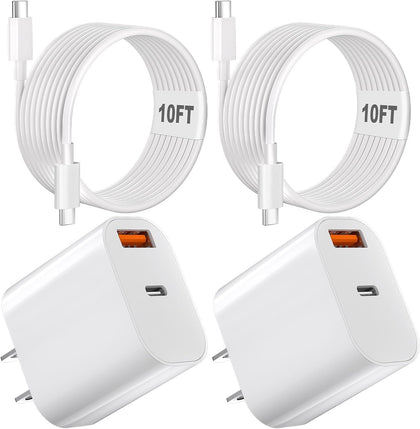iPhone 17 16 15 Charger Fast Charging,40W Dual Port A/C Phone Charger Fast Charging USB C Wall Charger Block Quick