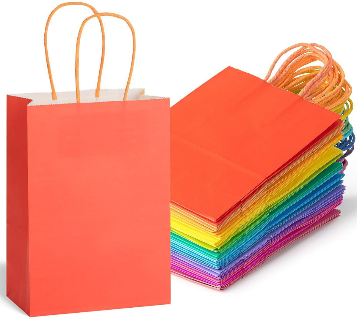 Paper Gift Bags with Handles, 32 Pack, 8.3" x 5.9" x 3.1"