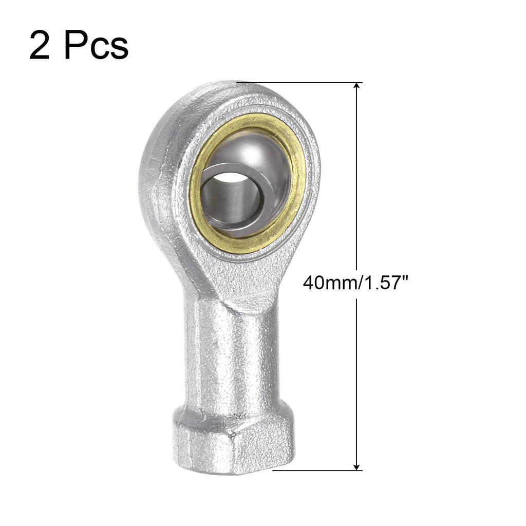 uxcell PHSA6 M6 Female Rod End Bearing Set - 2pcs of M6x1.0 Left and Right Hand Thread Rod Ends with Jam Nuts
