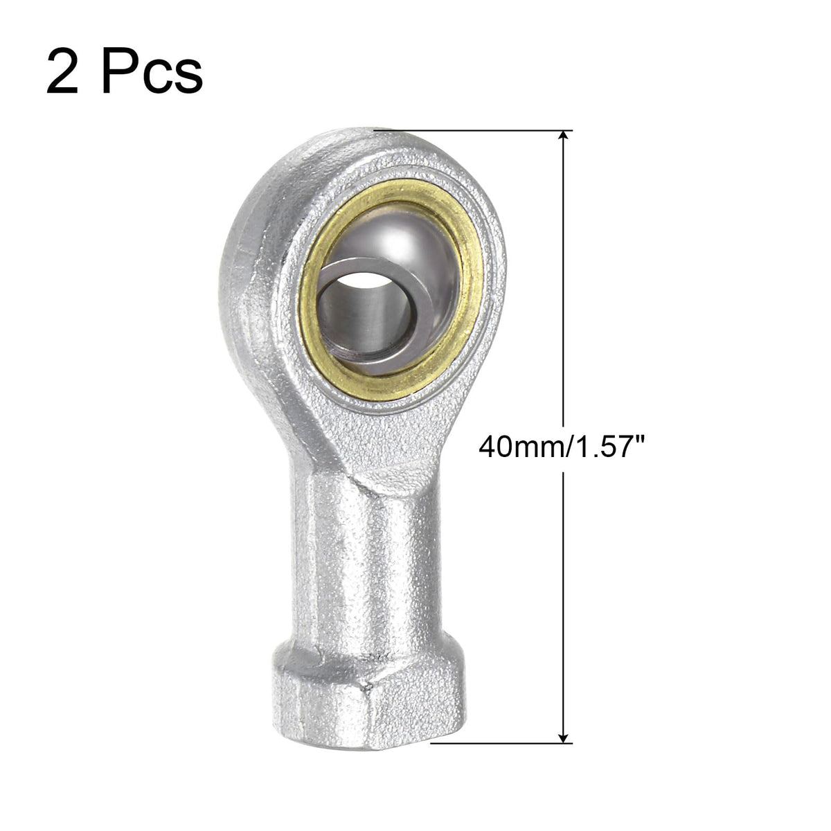 uxcell PHSA6 M6 Female Rod End Bearing Set - 2pcs of M6x1.0 Left and Right Hand Thread Rod Ends with Jam Nuts