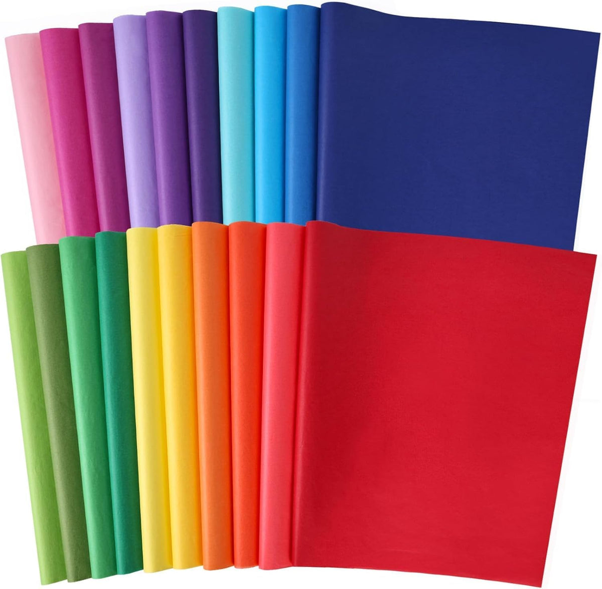 Tissue Paper 120 Sheets, 20 X 14 inch 20 Colors for Gift Bags