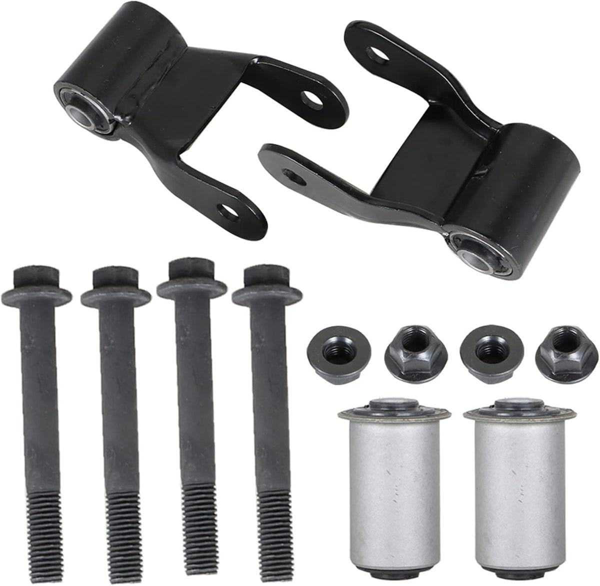 WFLNHB Rear Leaf Spring Shackle Repair Kit 2Pc w/Bushing Replacement for Ram Dakota