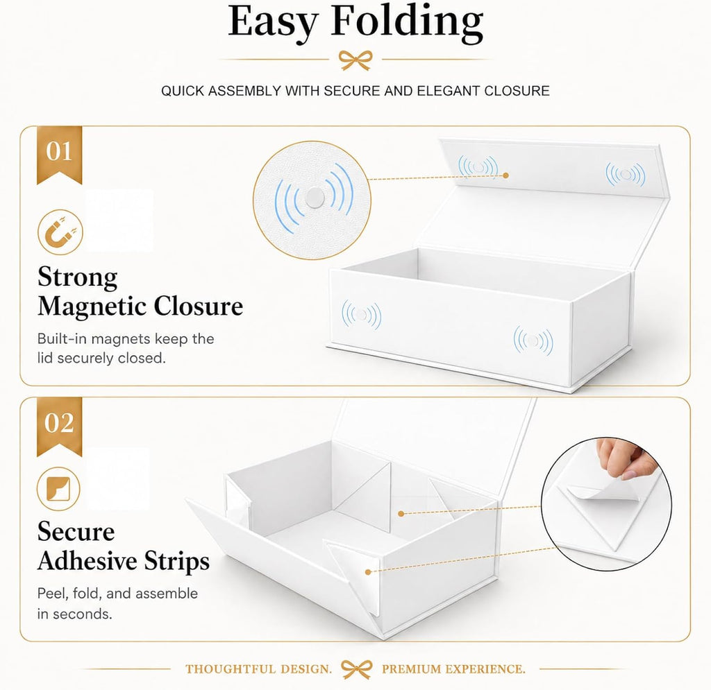 White Gift Box, 13x10x5'' Gift boxes for Presents with Lids
