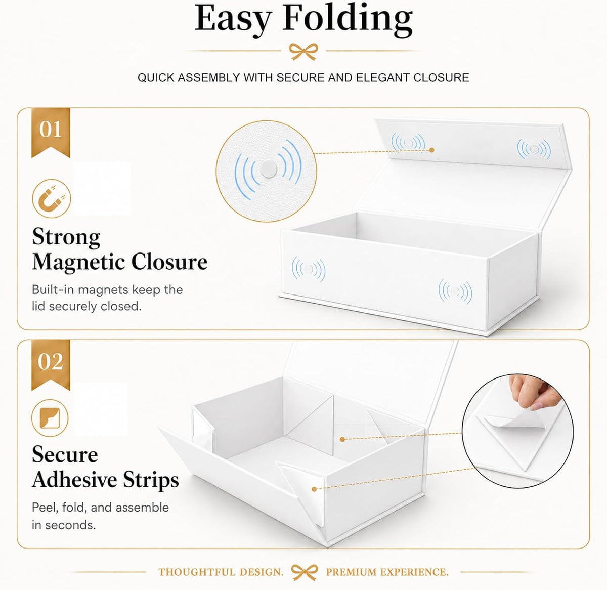 White Gift Box, 13x10x5'' Gift boxes for Presents with Lids