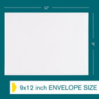 9x12 Catalog Envelopes, Self-Seal Security Mailers, 100 Pack