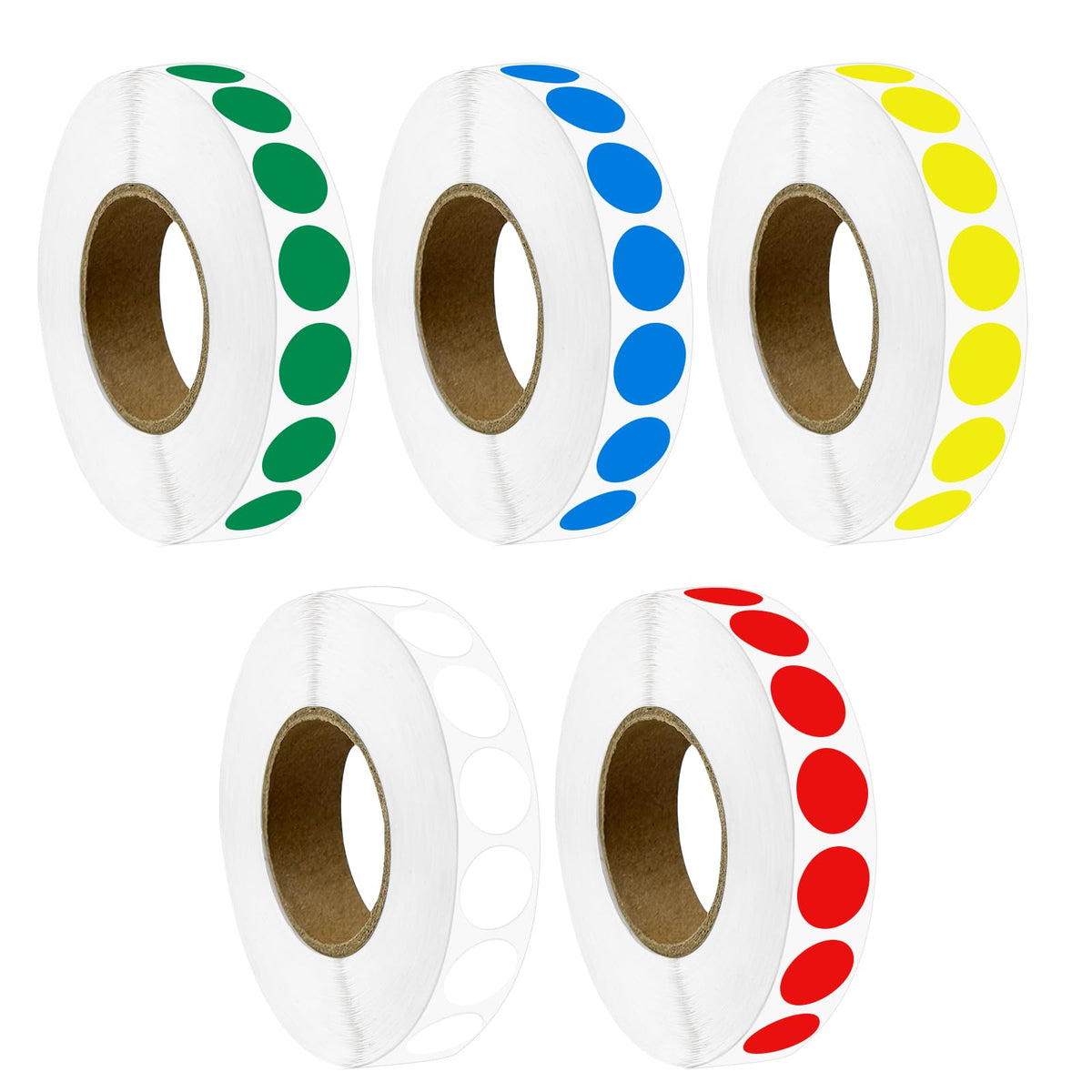 10000 PCS 1/2" Color Dot Stickers Round Circle Coding Label