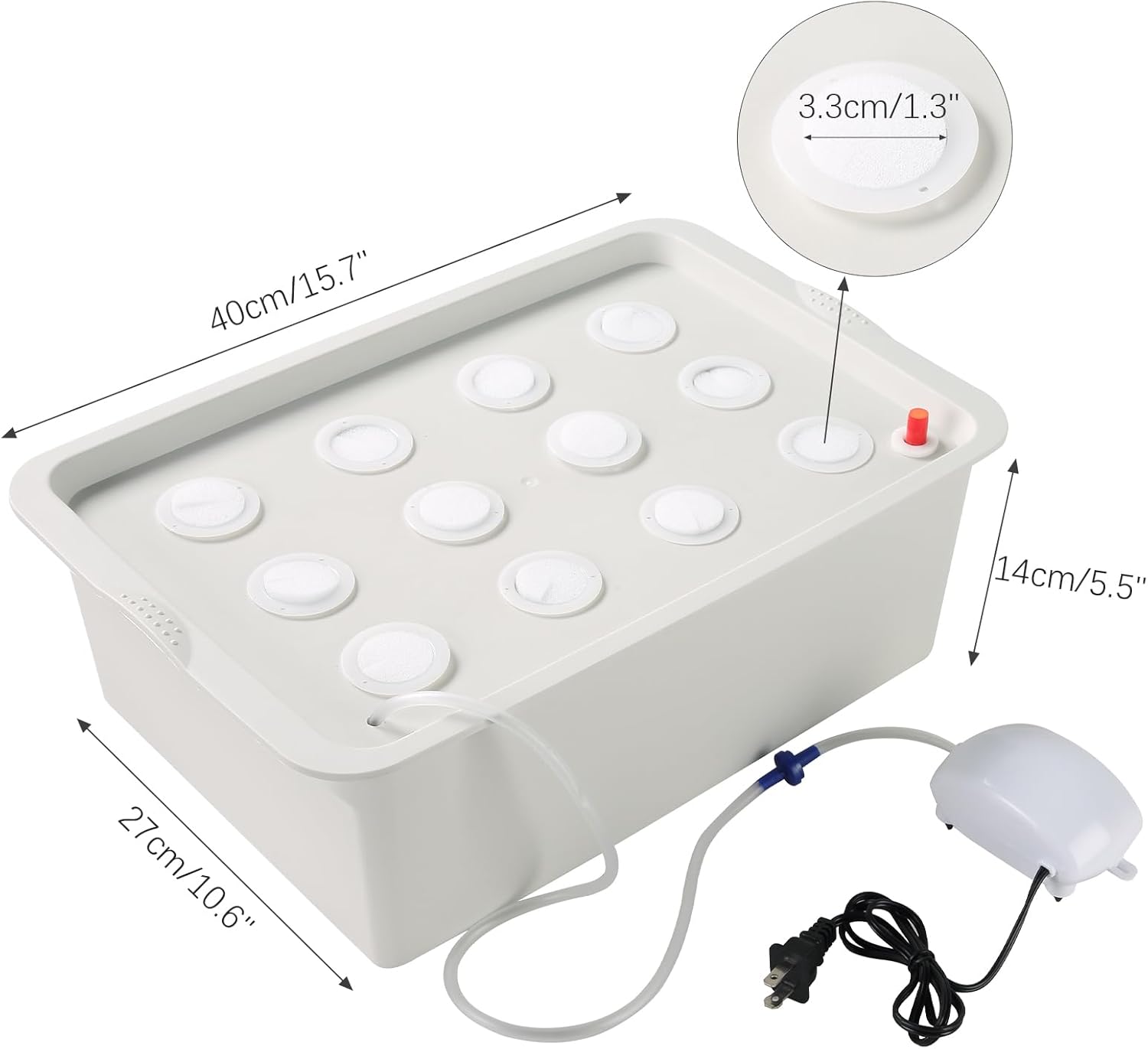Hydroponic System Growing Kit with Air Pump 12 Holes Soilless | Cultivation Grow Box Garden Cabinet Box for Herbs