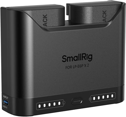 LP-E6NH Battery Set for Canon, 22.5W Dual Slot 2H Fast Charge | USB-C Charger with 1940mAh Batteries, for Canon EOS