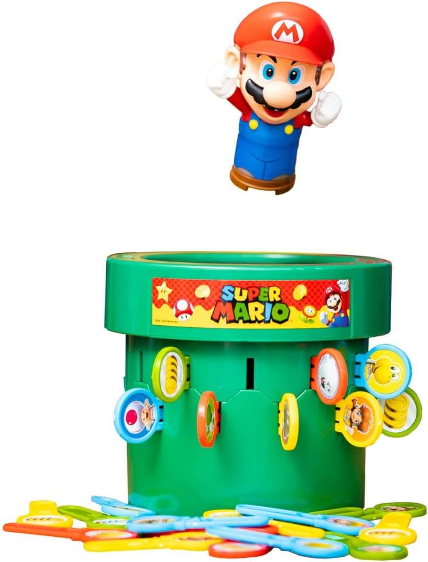 Pop Up Super Mario Game - Activities for Indoor Recess or Family Game Night - Officially Licensed Super Mario Toys