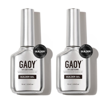 2 Pcs 16ml Clear Builder Gel for Nails, Nail Strengthener in a Bottle, Nail Extension Hard Gel, Soak Off Long Lasting