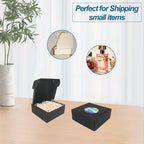 5x5x2'' Small Shipping Boxes 25 Pack, Cardboard Corrugated Mailers, Black (M552-25-B)