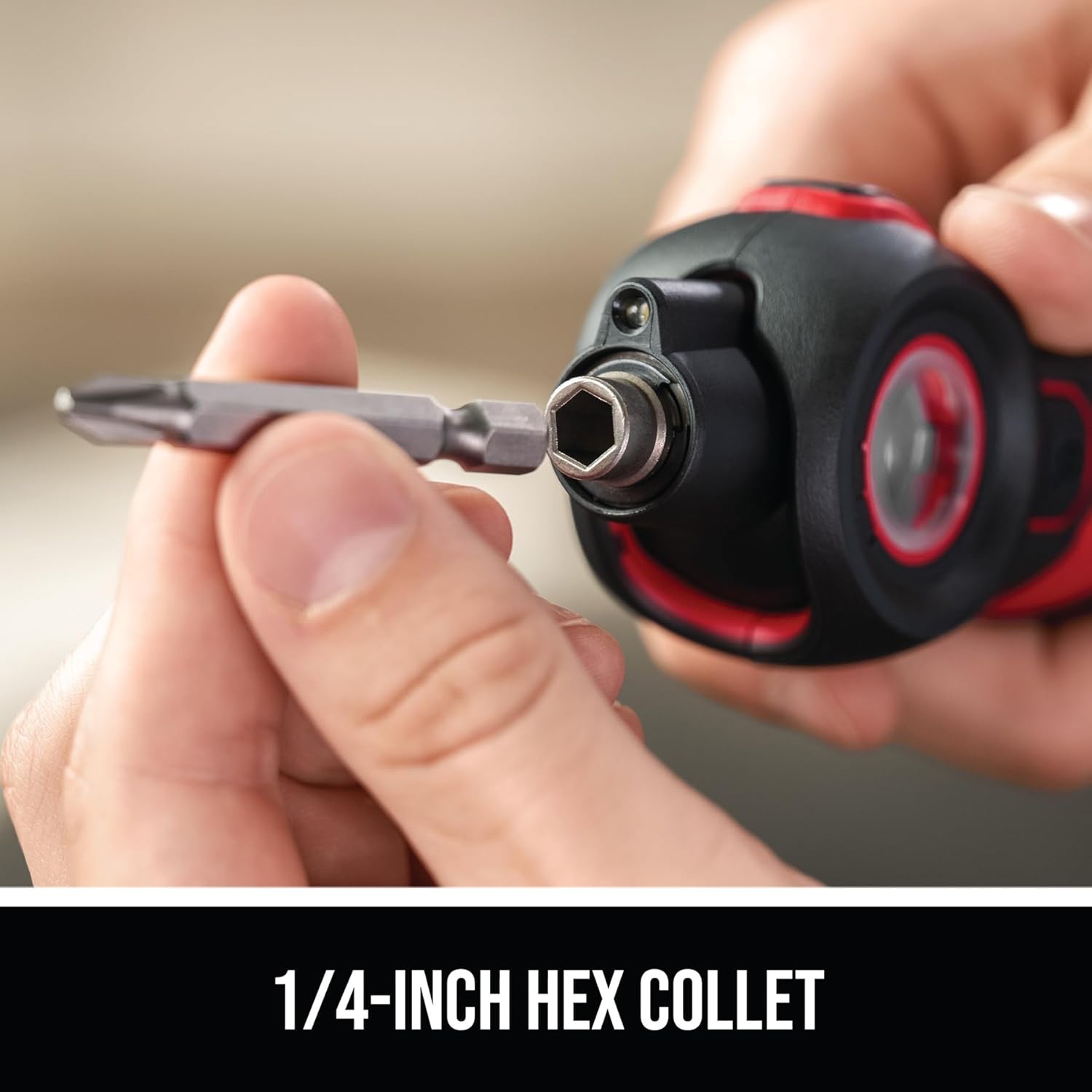 Twist 2.0 Rechargeable 4V Screwdriver with Pivoting Head, Torque Setting, USB-C Charging Cable, 28 PC Bit Set &