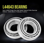 Tapered Roller Bearings, L44643 L44610 25.4mm ID