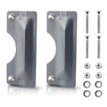 Door Latch Guard, 2 PCS 3" x 7" Door Latch Cover & Door Latch Plate, Carbon Steel Door Security Plate for Outswinging