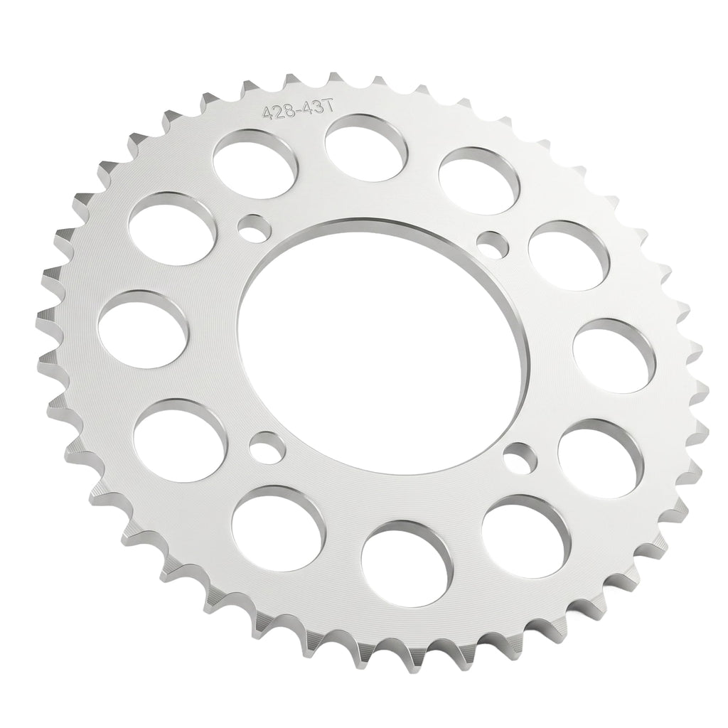 ZHEBEIMU 43Tooth Rear Sprocket 428 Chain 4 Hole Bore