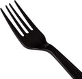 U2030 7" Extra-Heavy Weight Disposable Fork - Black (Case of 1000)