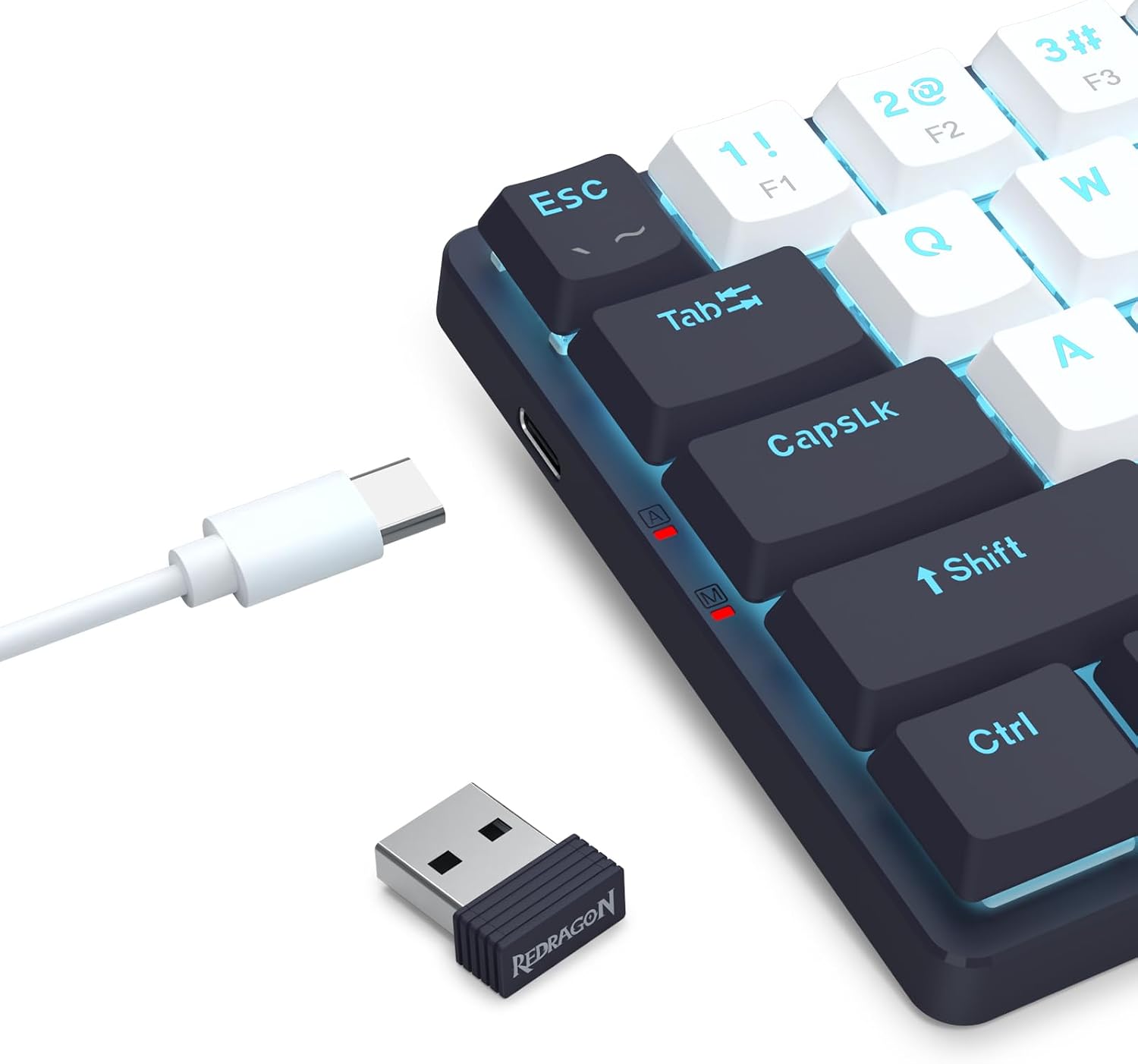 BS8773 Wireless Keyboard and Mouse Combo, 78 Keys 2.4Ghz Wireless Low-Profile Mechanical Red Switch Keyboard w/Slim