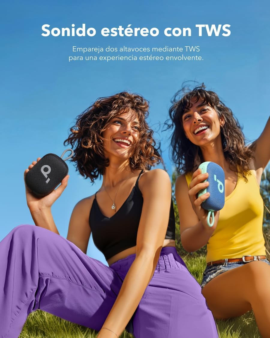 Select 4 Go Bluetooth Shower Speaker by Anker, IP67 Waterproof/Dustproof, Ultra-Portable Bluetooth Speaker, 20H