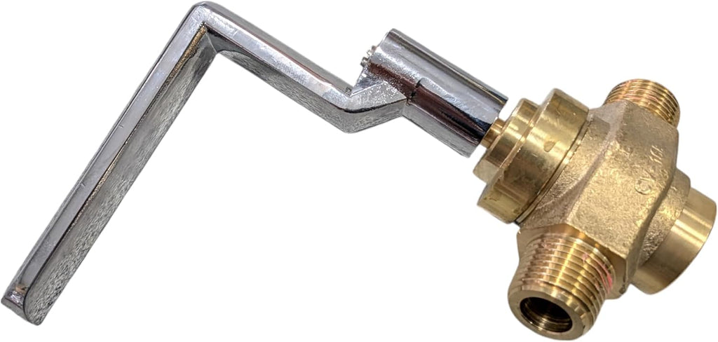 Sunrise Kitchen Supply Gas Burner Ball Valve with Handle for Commercial Wok Range, 1/2" MPT x 1/2" MPT (1 Piece)