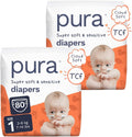 Baby Diapers Size 1 (7-14 lbs) 80 Count Sensitive Skin