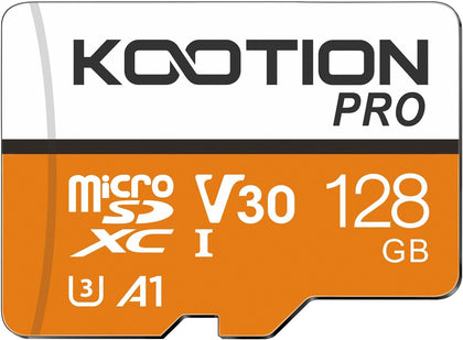128GB Micro SDXC UHS-I U3 V30 A1 Memory Card - High Speed TF Card for Phone, Camera