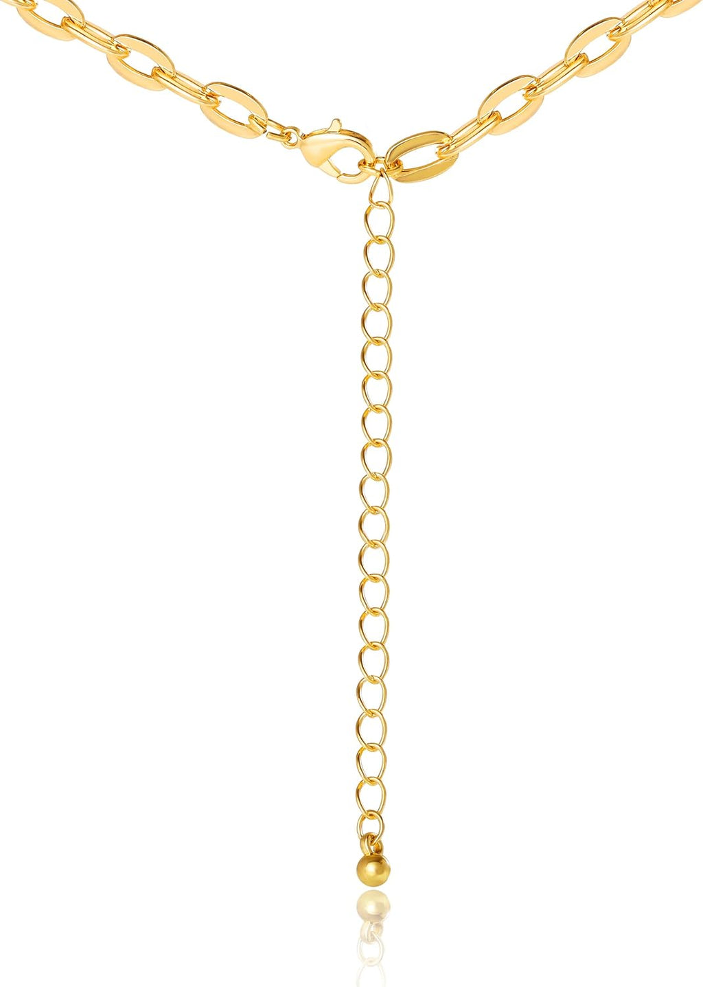 Resin Stone Dangle Pendant Necklace for Women, 18"+3" Gold-Tone Statement Necklace