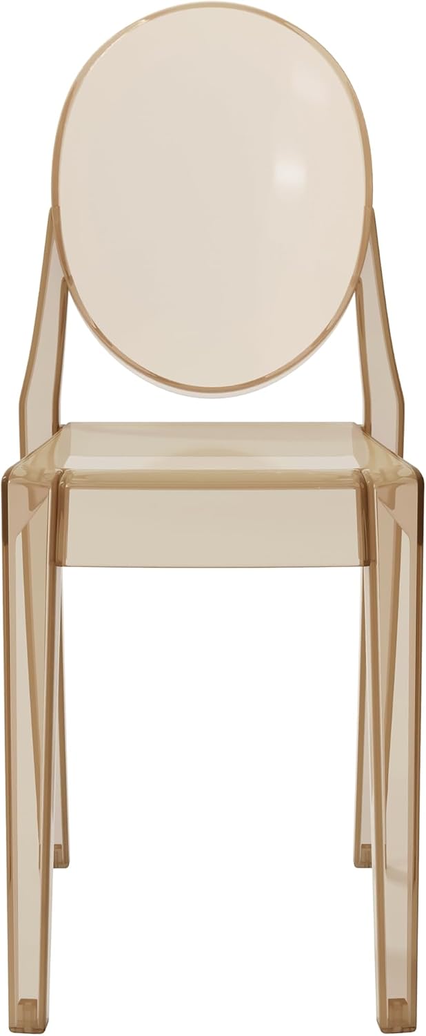 Ghost Chairs, Stackable Acrylic Event Chairs, Set of 4, Amber