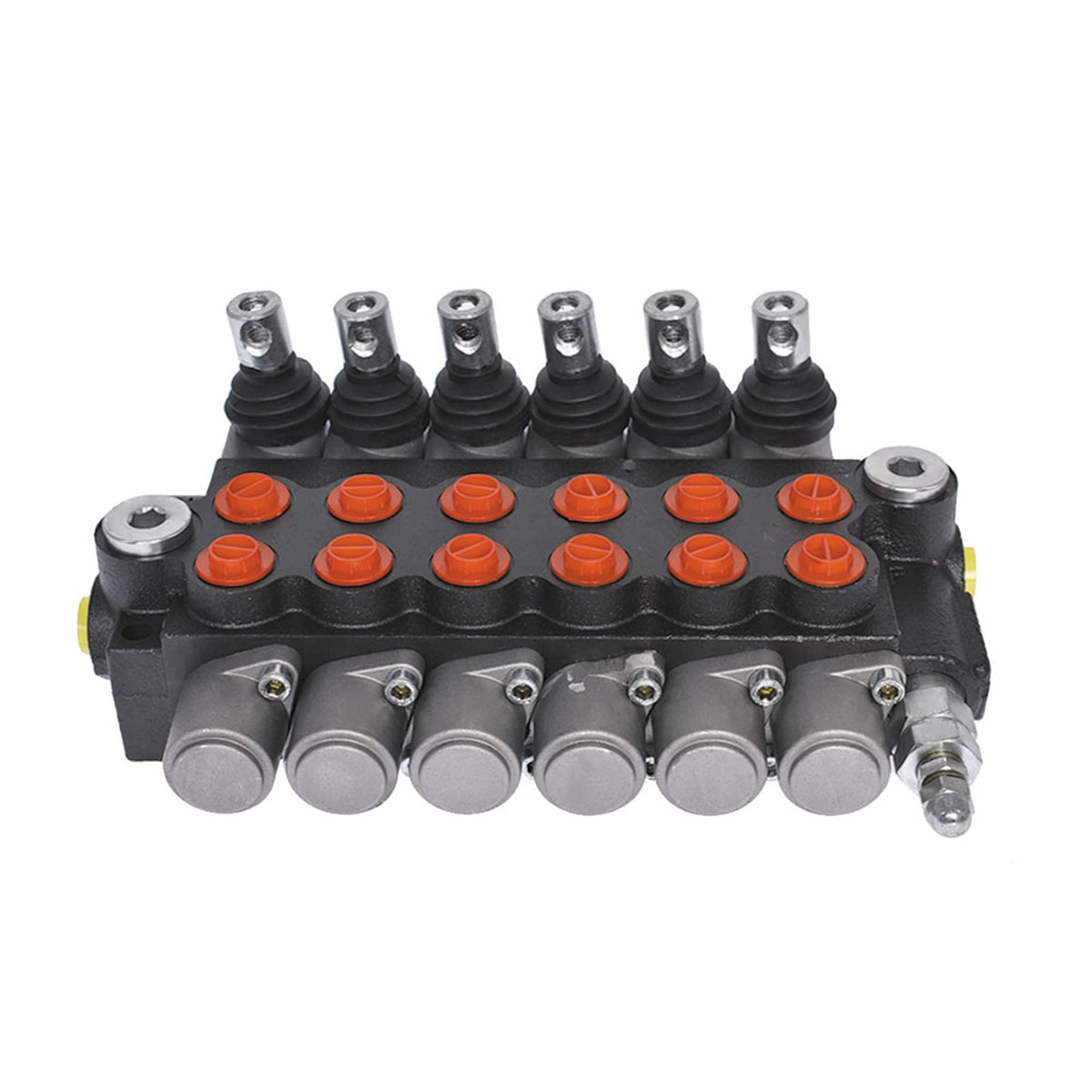kimllier 6 Spool Hydraulic Valve 13 GPM 3600 PS BSPP Ports Double Acting