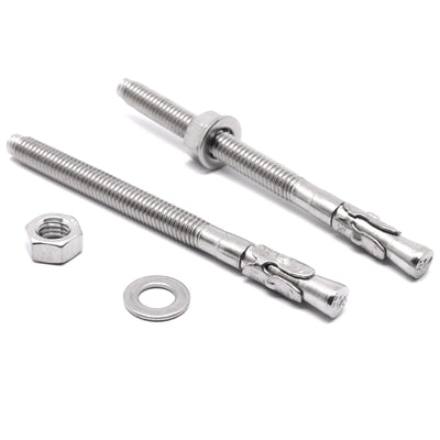1/4" x 3-1/4" Concrete Anchors, Stainless Steel Wedge Anchors Concrete Bolts Heavy Duty Fasteners for Cement (20pcs)
