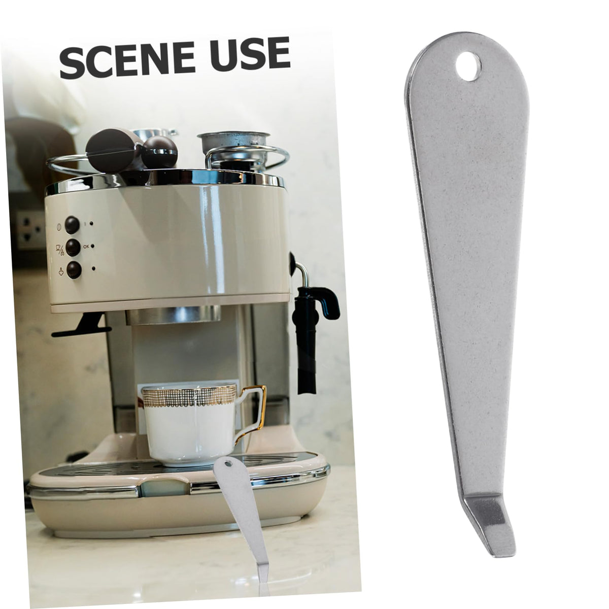 Zerodeko Cleaning Tool Powder Cup Removal for Coffee Makers Steel Filter Basket Easy Maintenance Accessory