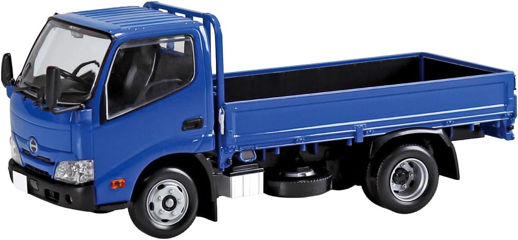 Bunka Kyozai (Aoshima) Raku Plastic Snap Kit No. 23-BE Hino Dutro Flat Body (Blue), 1/32 Scale Plastic, Color-Coded