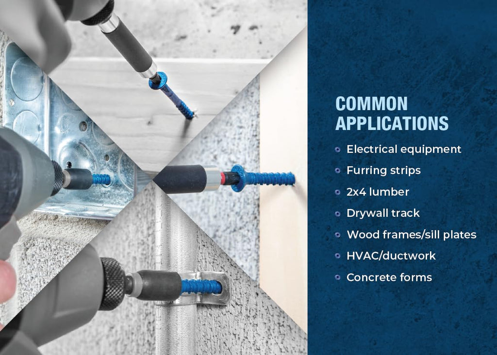 3/16" x 3-1/4" Star Torx Head Concrete Anchor Screws 3177407V2 | 100 Pack | Drill Bit Included