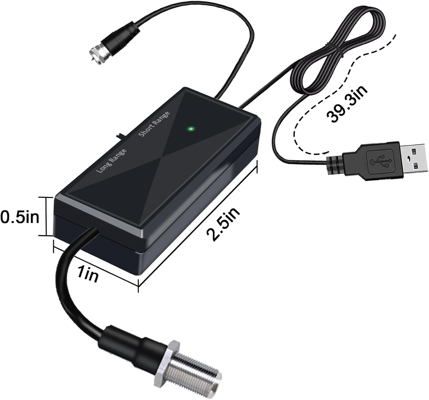 TV Antenna Amplifier, High Gain Indoor Antenna Signal Booster，Black | Powerful Antenna Booster, Clear Up Pixelated