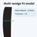 PODYORK 870J8 PJ V-Ribbed Belt 8 Ribs 87" Length Drive Belt