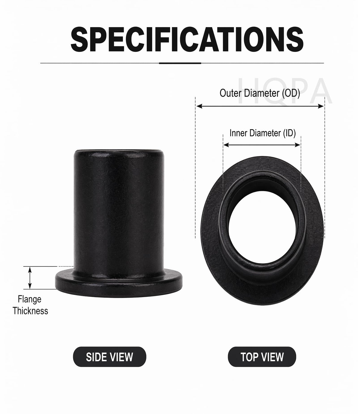 ID 45mm Excavator Single Flange Bushing Bucket Pivot (DRDB-45*55/80*8/50,3)