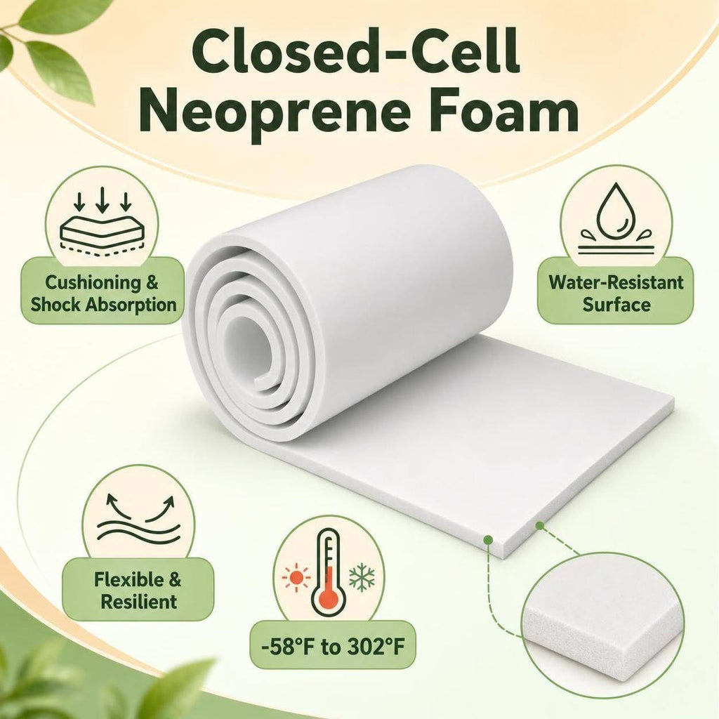 Sponge Neoprene Foam Sheet with Adhesive 1/8''T x 12''W x 59''L