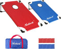 Portable Cornhole Set with 2 Collapsible Cornhole Boards, 8 Cornhole Bean Bags and Carrying Case for Yard Toss Game