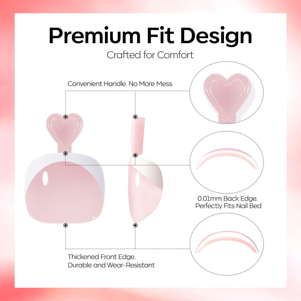 Press on Toenails Short, Red Toe Press on Nails Square