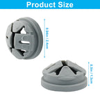 LifCratms 40 Pcs Non-Metallic Button Push-in Cable Connector, Gray