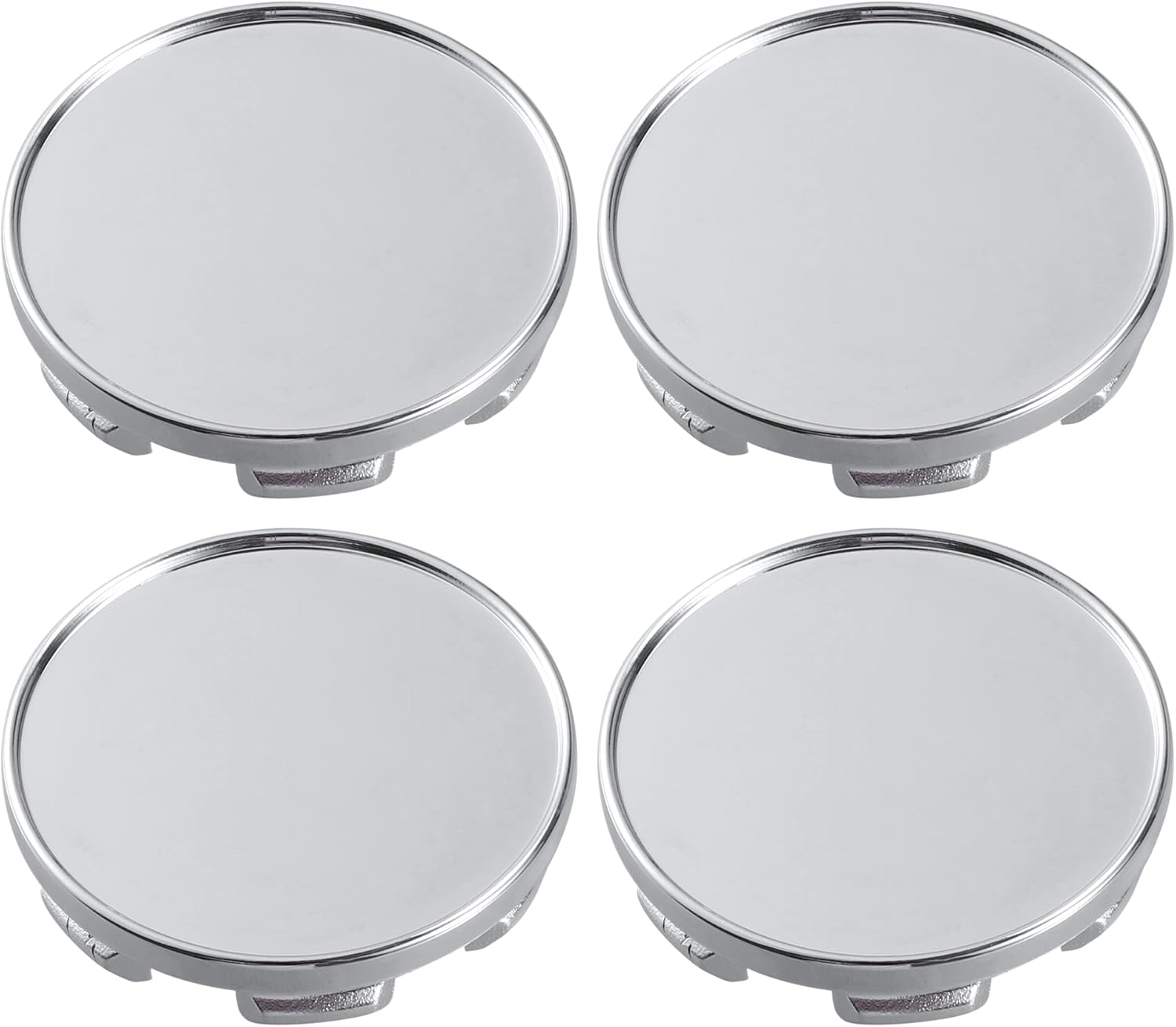 48mm Inner Diameter 6 Clips 53mm Overall Outer Diameter Wheel Rim Hub Center Caps Cover Silver Tone - Pack of 4 | 6