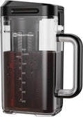 Compact Cold Brew Coffee Maker, 40oz Iced Tea and Coffee Maker Brewer Space Saving Tritan Pitcher, 350 Mesh Filter