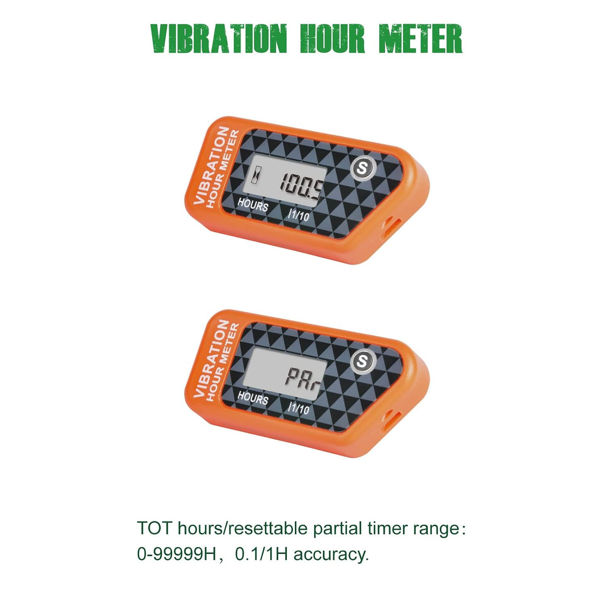 YOOREAL Vibration Hour Meter,Maintenance Hours Waterproof IP68