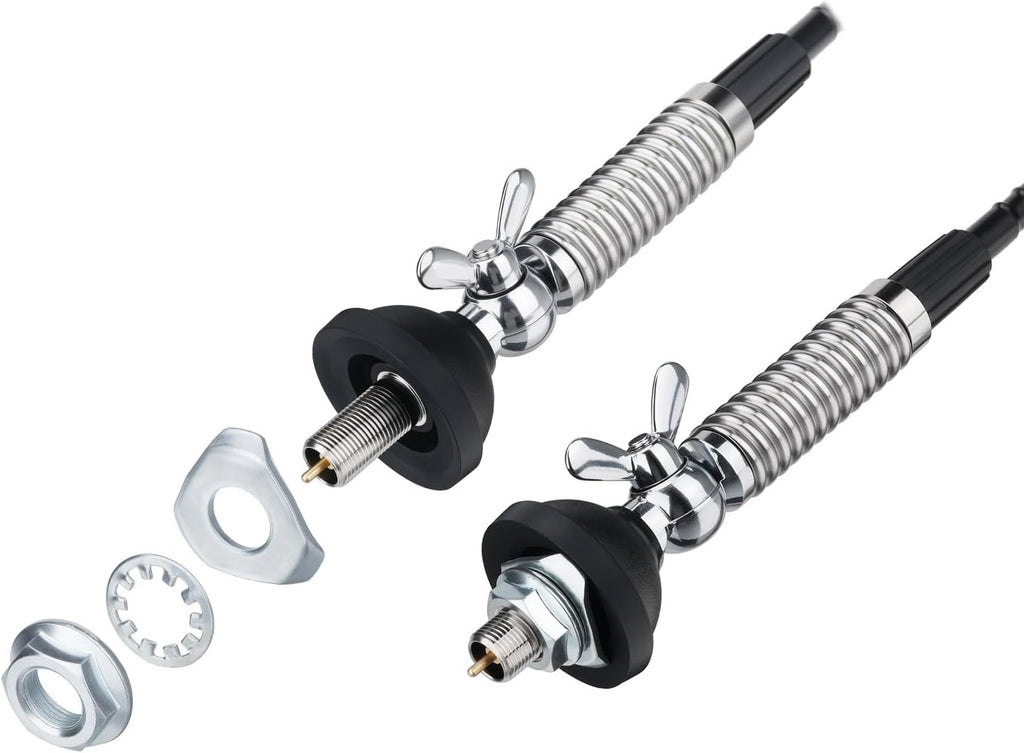 CB 27MHz Truck Fiberglass Antenna Anti-Vibration with 13.1ft PL259 Cable Compatible with Galaxy Uniden Bearcat Cobra