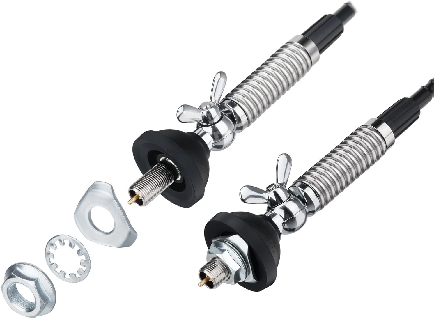 CB 27MHz Truck Fiberglass Antenna Anti-Vibration with 13.1ft PL259 Cable Compatible with Galaxy Uniden Bearcat Cobra