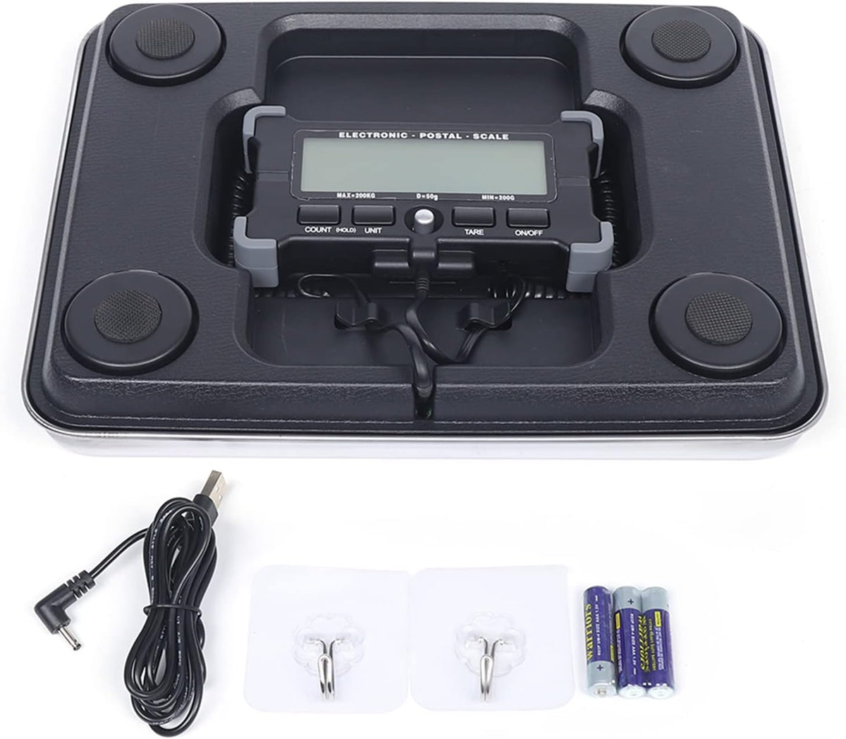 440lb Digital Shipping and Postal Scale, with Heavy Duty Stainless Steel Large Platform, Industrial Floor Scale 2 AAA