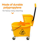 Professional Bucket & Side-Press Wringer, 35 Qt, Yellow/Black