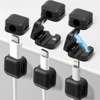 Art3d 8-Pack Black Magnetic Cable Clips, Cord Organizer, Cable Management