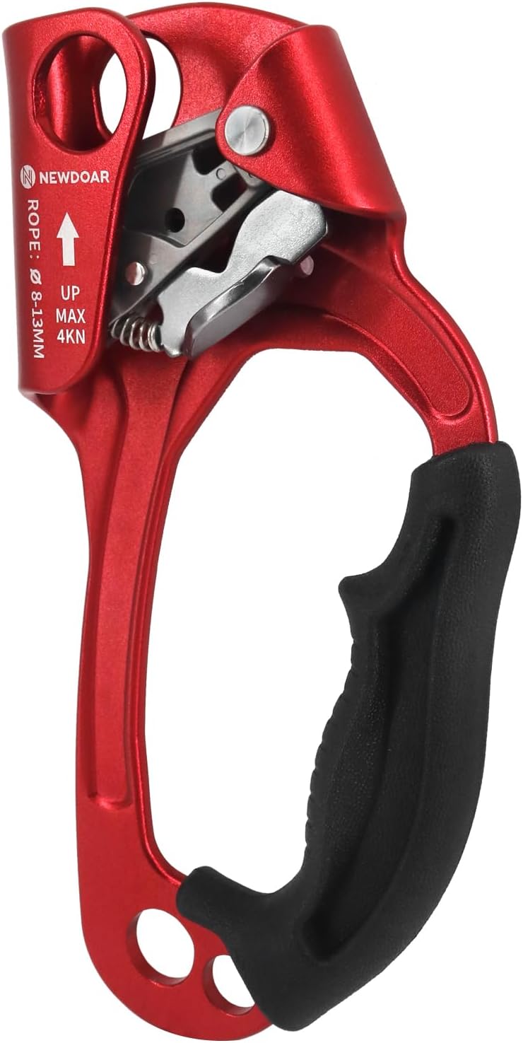 UIAA & CE Certified Hand Ascender Rock Climbing Tree Arborist Rappelling Gear Equipment Rope Clamp for 8~13MM Rope