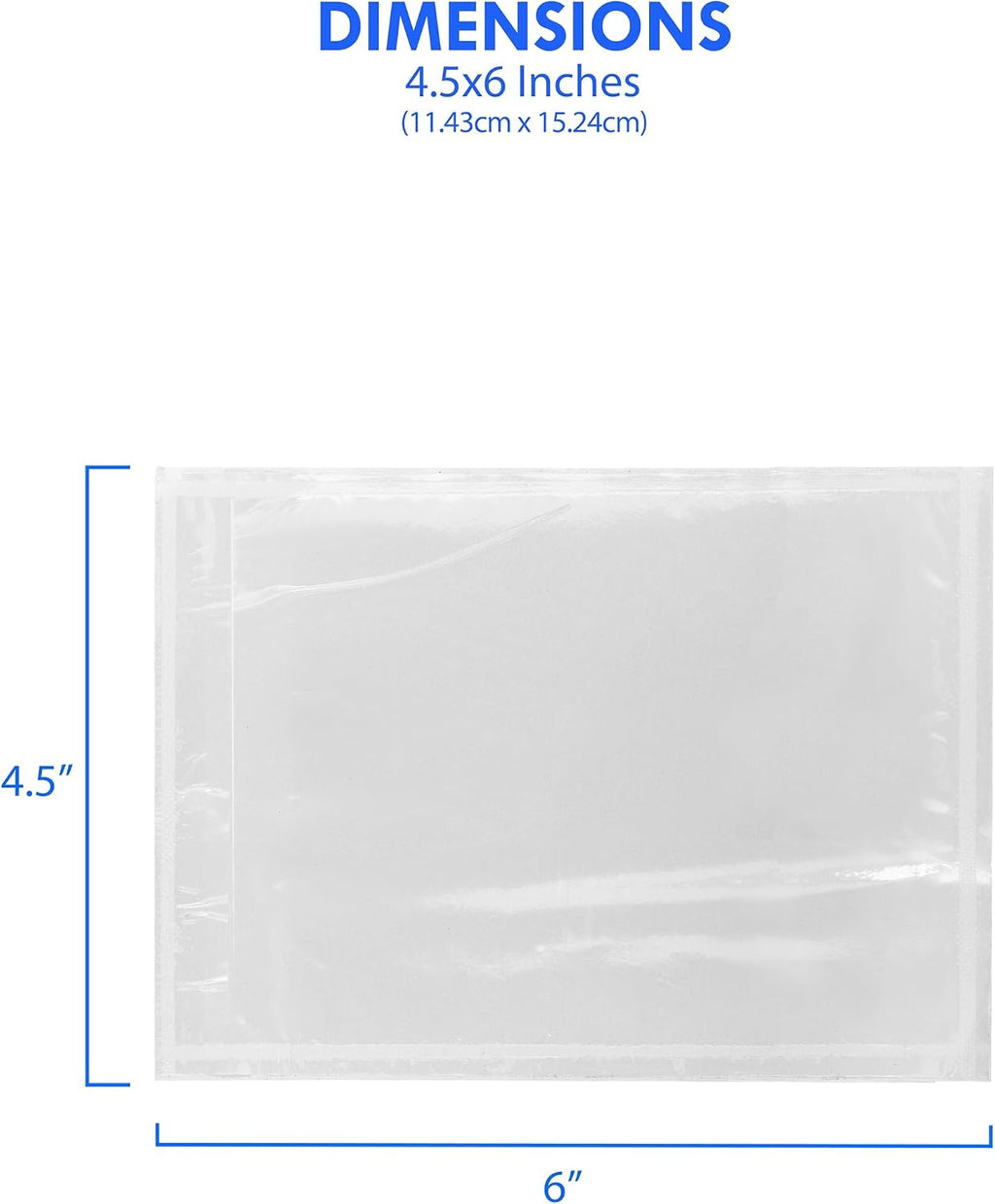 4.5"x6" Packing List Envelopes, 100 Pack, 2 Mil, Self-Adhesive, GPI POLY
